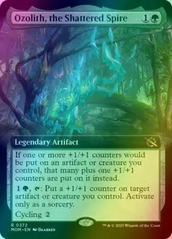 Ozolith, the Shattered Spire - BORDERLESS FOIL NM (MTG March of the Machine 372) - Image 1
