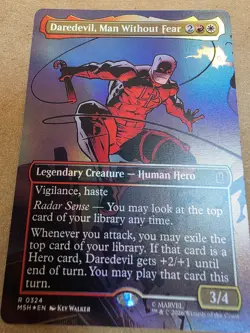 Daredevil, Man Without Fear (Borderless) (0324) Marvel Super Heroes Foil - Mtg - Image 1