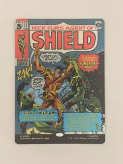MAGIC THE GATHERING MTG NICK FURY AGENT OF SHIELD COMIC COVER FOIL 0389 MARVEL - Image 2
