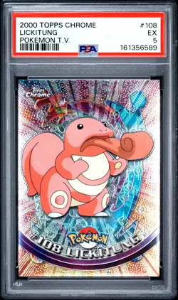 Lickitung 108 Topps Chrome T.V. Pokemon PSA 5 - Image 1