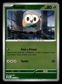 Rowlet 010/088 Common Perfect Order Pokemon Reverse Holo Near Mint - Image 1