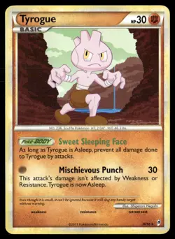 Tyrogue 36/95 Rare Call of Legends Pokemon Lightly Played - Image 1