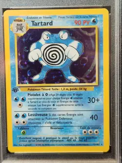 Pokemon TCG 1st Edition Base FRENCH Holo TARTARD Poliwrath PSA 6 - 13/102 - NM - Image 2