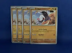 x4 Drilbur - 046/084 - Pitch Black PBL - Pokemon NM/M - Image 1