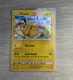 Pokemon TCG Pikachu Holo Promo McDonald's 2018 4/12 English 60 HP 20+ - Image 1