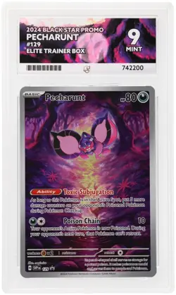 ACE 9 Pecharunt SVP 129 2024 Black Star Promo ETB Pokemon - Image 1