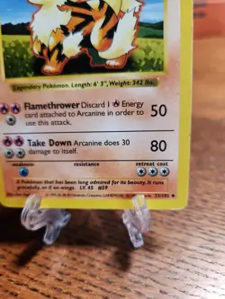 Arcanine 23/102 Shadowless Base Set 1999 Vintage WOTC POKEMON TCG - Image 5
