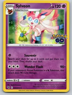Sylveon 035/078 Holo Rare Pokemon GO Near Mint - Image 1