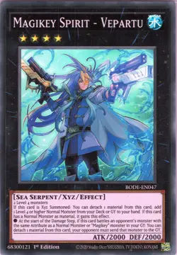 Yu-Gi-Oh! TCG - Magikey Spirit - Vepartu BODE-EN047 - Super Rare, 1st Edition NM - Image 1