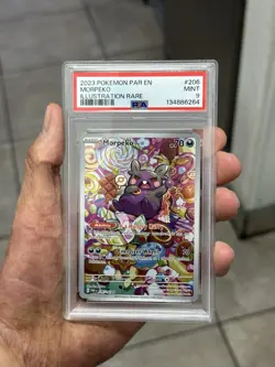 Morpeko, 206/182, SV04: Paradox Rift, Illustration Rare Holo, EN, 2023, PSA 9 - Image 1