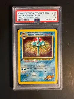 2000 Pokemon Gym Heros Misty's Tentacruel 10 /132 PSA 7 NM 1st Edition Holo Rare - Image 1