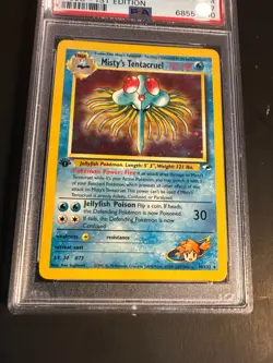2000 Pokemon Gym Heros Misty's Tentacruel 10 /132 PSA 7 NM 1st Edition Holo Rare - Image 5