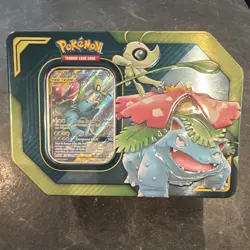 Pokemon TAG TEAM Tin Celebi & Venusaur GX 2019 Metal Tin Standard Size - Image 2