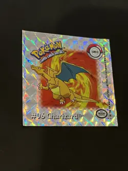 Charizard SR03 Action Flipz Premier 1999 Artbox Silver RARE Pokemon Sticker - Image 3