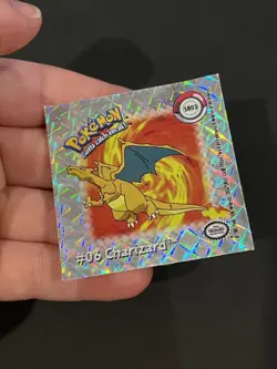 Charizard SR03 Action Flipz Premier 1999 Artbox Silver RARE Pokemon Sticker - Image 4