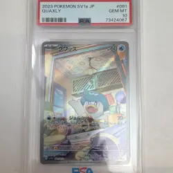 The Pokemon Company Quaxly 081/073 SV1a Triplet Beat AR Holo JP PSA 10 2023 - Image 1