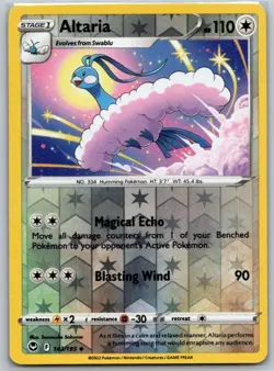 Altaria 143/195 Uncommon Silver Tempest Pokemon Reverse Holo Near Mint - Image 1