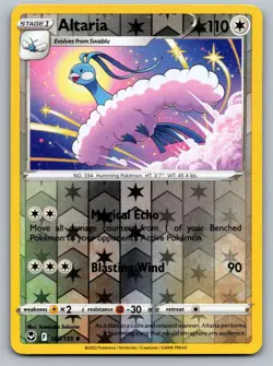 Altaria 143/195 Uncommon Silver Tempest Pokemon Reverse Holo Near Mint - Image 1