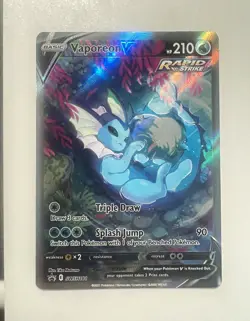 Vaporeon V SWSH181 SWSH Promo Rapid Strike Full Art Holo EN 210 HP - Image 1