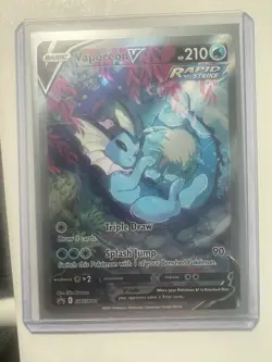 Vaporeon V SWSH181 SWSH Promo Rapid Strike Full Art Holo EN 210 HP - Image 2