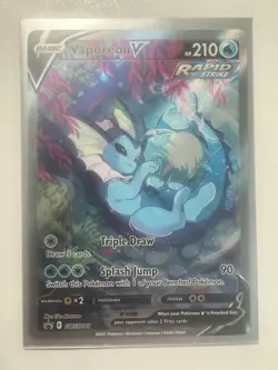 Vaporeon V SWSH181 SWSH Promo Rapid Strike Full Art Holo EN 210 HP - Image 3