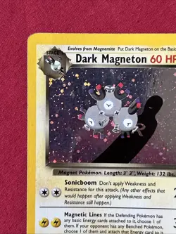 Dark Magneton 11/82 Holo Shiny Card Excellent Condition Pokemon (T59) - Image 3