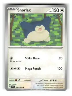 Snorlax 144/191 Common Surging Sparks Pokemon Near Mint - Image 1