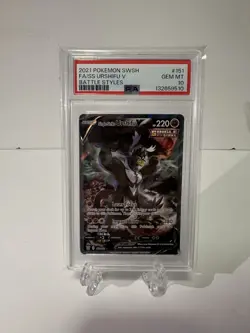 Pokemon TCG 2021 Swsh05: Battle Styles Urshifu v #151/163 PSA 10 Single Strike - Image 1