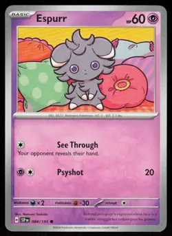 Espurr 084/191 Common Surging Sparks Pokemon Near Mint - Image 1
