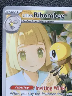 Lillie's Ribombee 164/159 Journey Together Illustration Rare Pokemon TCG NM - Image 2