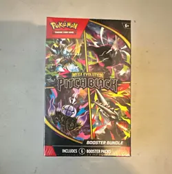 Pokemon TCG Mega Evolution Pitch Black Booster Bundle Box Sealed 6 Packs - Image 1