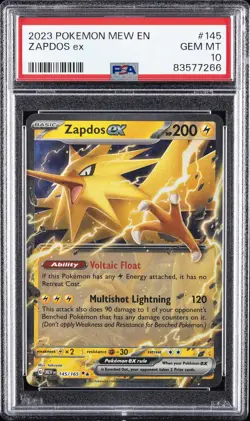 2023 POKEMON MEW EN-151 #145 ZAPDOS EX PSA 10 - Image 1