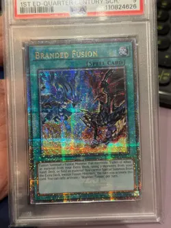 YUGIOH BRANDED FUSION QUARTER CENTURY SECRET RARE PSA 9 BLTR-EN111 (STAMP SHIFT) - Image 2