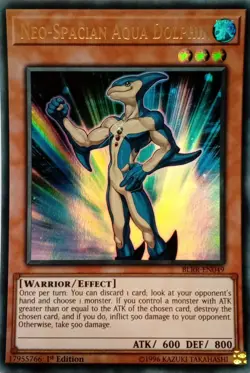 BLRR-EN049 NEO-SPACIAN AQUA DOLPHIN ULTRA RARE 1ST EDITION YuGiOh CARD - Image 1