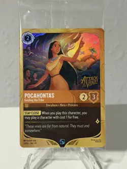 Disney Lorcana Pocahontas Guiding the Tribe Prerelease Promo Attack Of The Vine - Image 1