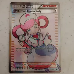 Pokemon Center Lady Ultra Rare Full Art Holo English XY Flashfire 105/106 HP - Image 1