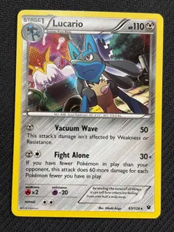 Lucario 63/124 Near Mint/Mint Holo Rare Pokemon Card XY Fates Collide - Image 1