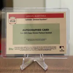 Angel Martinez 2025 Topps Chrome Platinum Toile Cream/Blue Refractor Auto 42/99 - Image 2
