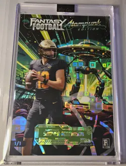 2026 Wild Card Sawyer Robertson 1/1 Fantasy Football Atompunk Mammoth - Image 1