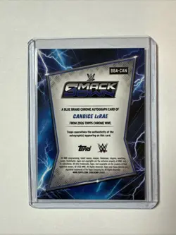 2026 Topps Chrome WWE Candice LeRae Blue Brand On-Card Card Auto - Image 2
