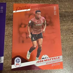 Josh Neufville /99 /299 2 Card Bundle BRADFORD Panini 25/26 EFL Prestige - Image 3