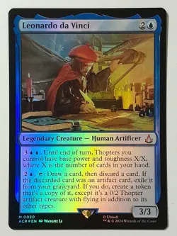 Leonardo da Vinci (Foil) - NM Near Mint - ACR Assassin's Creed #20 - MTG Magic - Image 1