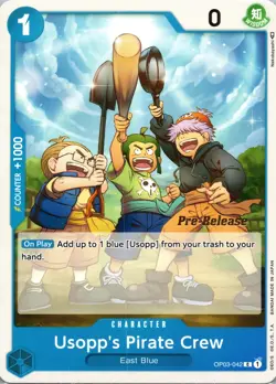 Usopp's Pirate Crew C Pillars of Strength Pre-Release Cards OP03-042 NM - Image 1