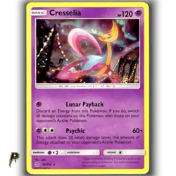 Pokemon Sun & Moon Ultra Prism Cresselia 59/156 Holo Rare Card NM - Image 1