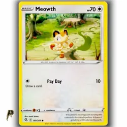Pokemon Fusion Strike Meowth 199/264 Non Holo Common Card NM - Image 1