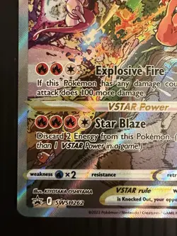 Pokemon TCG Charizard VSTAR SWSH262 Holo Black Star Promo Card - Image 5