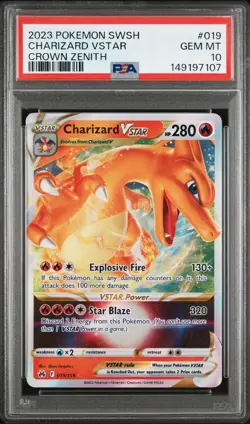 Pokemon TCG Charizard VSTAR Crown Zenith Holo Ultra Rare Card 019/159 PSA 10 - Image 1