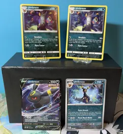 🌖 Umbreon NM 4 CARD LOT cosmos holo 120/214 regular rare Umbreon V Pokemon TCG - Image 1