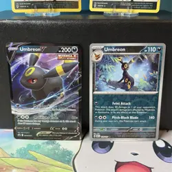 🌖 Umbreon NM 4 CARD LOT cosmos holo 120/214 regular rare Umbreon V Pokemon TCG - Image 3