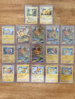 Pokemon TCG Pikachu & Raichu Card Lot V, GX, Vintage– 24 Mixed Sets, - Image 1